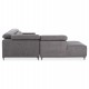 ΚΑΝΑΠΕΣ ΑΡΙΣΤΕΡΗ ΓΩΝΙΑ 5Θ ΜΕ RECLINE LUNARIS HM3316.01L ΓΚΡΙ ΥΦΑΣΜΑ 307x267x94Yεκ