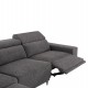 ΚΑΝΑΠΕΣ ΑΡΙΣΤΕΡΗ ΓΩΝΙΑ 5Θ ΜΕ RECLINE LUNARIS HM3316.01L ΓΚΡΙ ΥΦΑΣΜΑ 307x267x94Yεκ