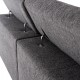 ΚΑΝΑΠΕΣ ΑΡΙΣΤΕΡΗ ΓΩΝΙΑ 5Θ ΜΕ RECLINE LUNARIS HM3316.01L ΓΚΡΙ ΥΦΑΣΜΑ 307x267x94Yεκ