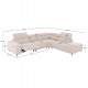 ΚΑΝΑΠΕΣ ΔΕΞΙΑ ΓΩΝΙΑ 5Θ ΜΕ RECLINE LUNARIS HM3316.02R ΕΚΡΟΥ ΥΦΑΣΜΑ 307x267x94Yεκ