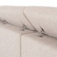 ΚΑΝΑΠΕΣ ΔΕΞΙΑ ΓΩΝΙΑ 5Θ ΜΕ RECLINE LUNARIS HM3316.02R ΕΚΡΟΥ ΥΦΑΣΜΑ 307x267x94Yεκ