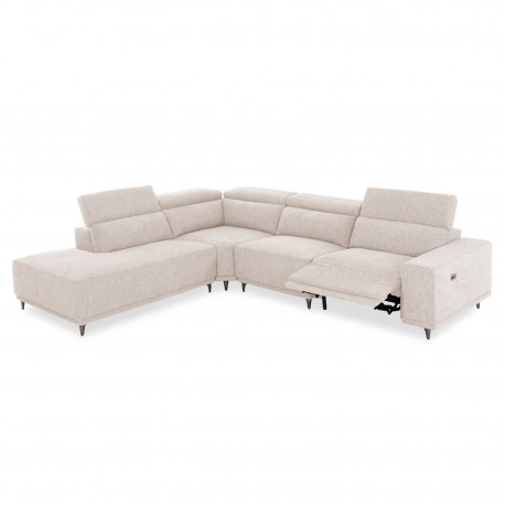 ΚΑΝΑΠΕΣ ΑΡΙΣΤΕΡΗ ΓΩΝΙΑ 5Θ ΜΕ RECLINE LUNARIS HM3316.02L ΕΚΡΟΥ ΥΦΑΣΜΑ 307x267x94Yεκ