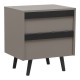 225-000118 Κομοδίνο Nectra pakoworld taupe με μαύρο 50x40x56εκ